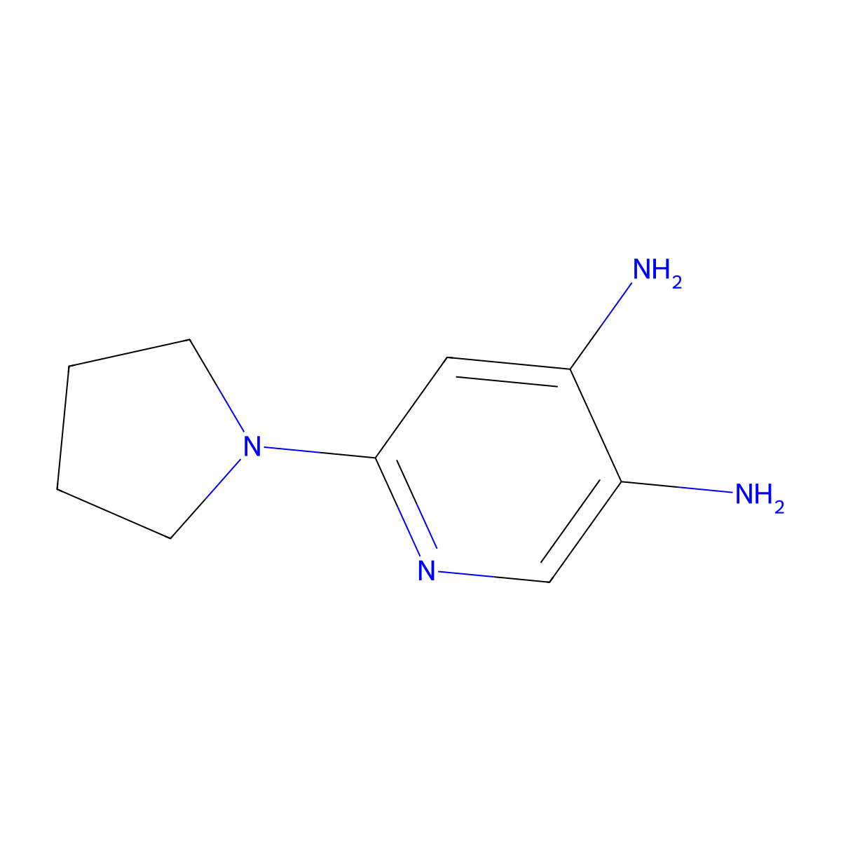 6-(Pyrrolidin-1-YL)pyridine-3,4-diamine molecular structure, CAS 1399181-29-3