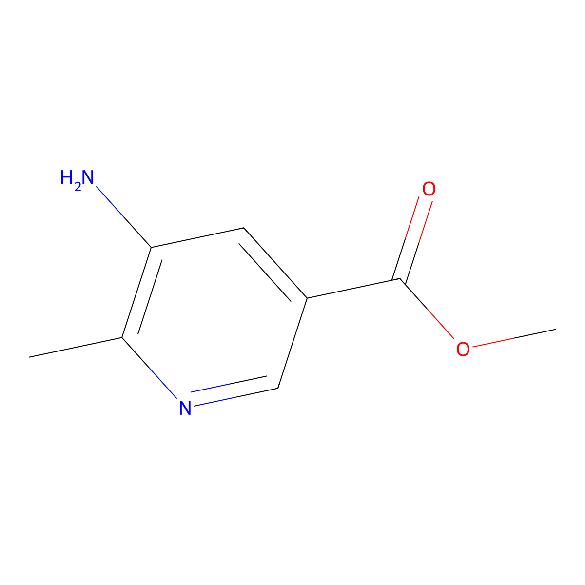Methyl 5-amino-6-methylnicotinate molecular structure, CAS 1399183-37-9