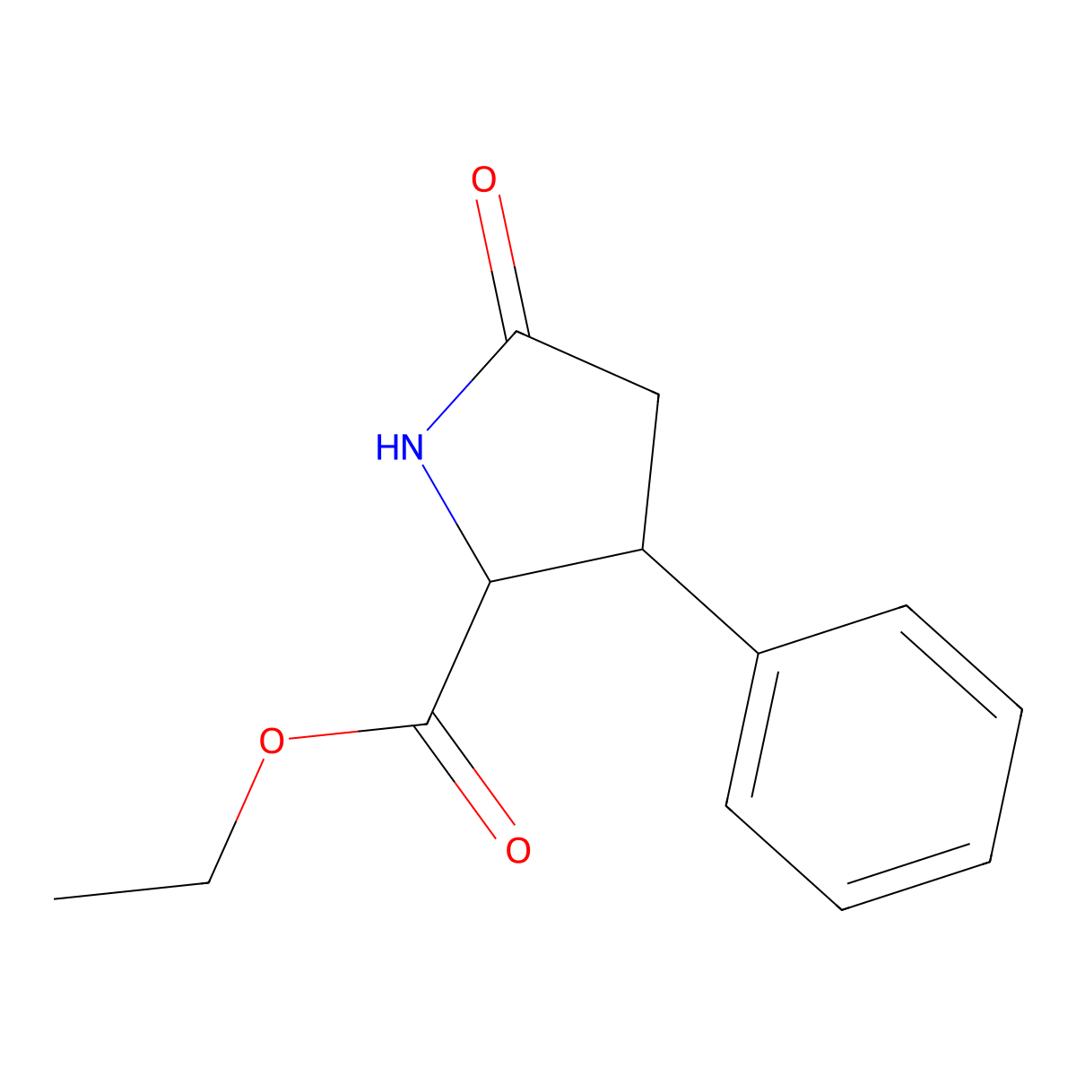 ethyl (2S,3S)-5-oxo-3-phenylpyrrolidine-2-carboxylate molecular structure, CAS 13992-77-3