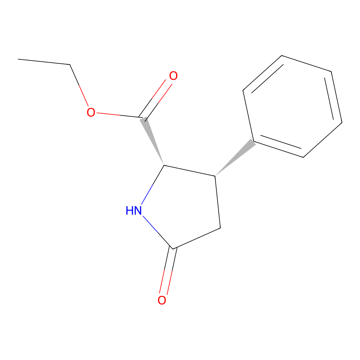 ethyl (2S,3S)-5-oxo-3-phenylpyrrolidine-2-carboxylate molecular structure, CAS 13992-77-3