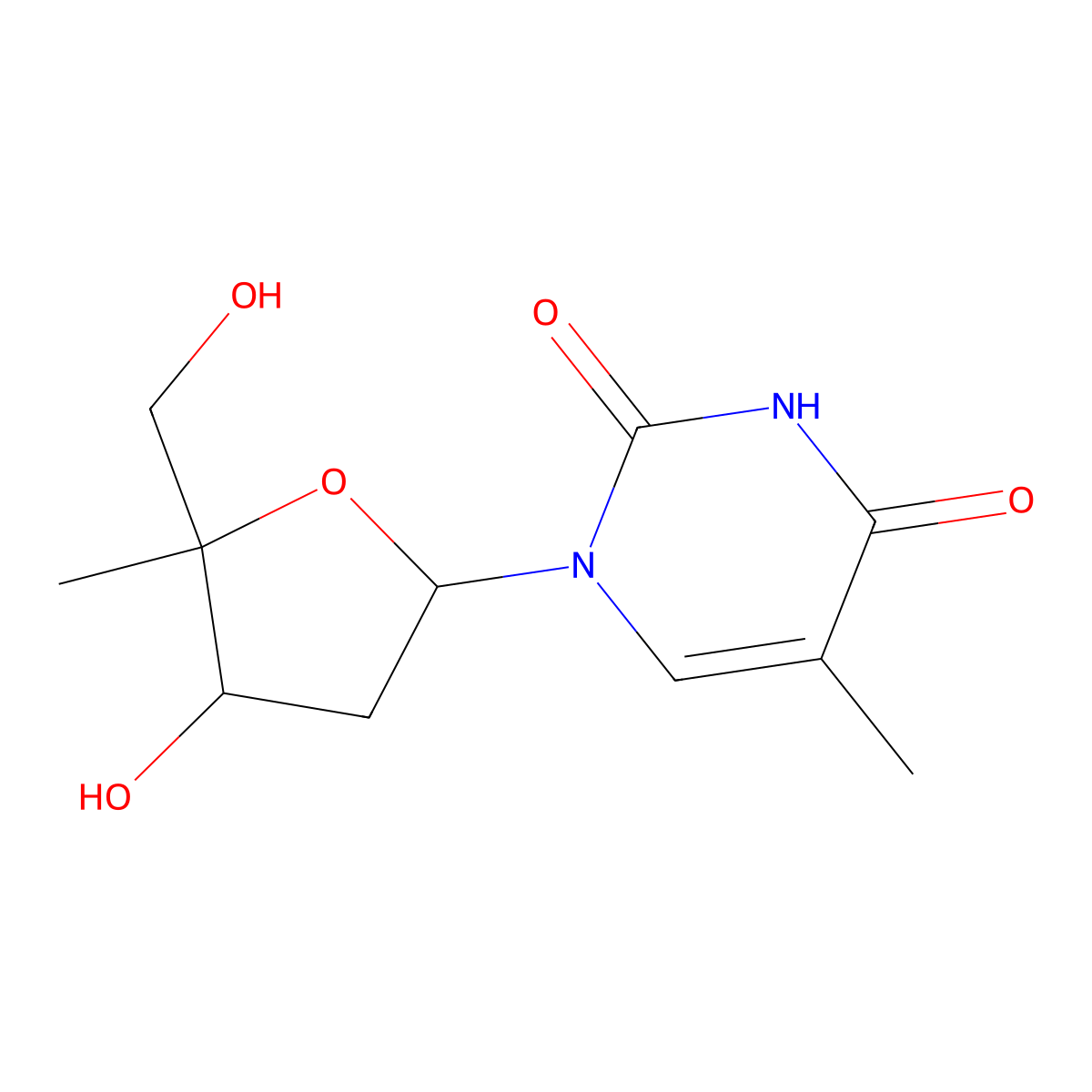 4'-Methylthymidine molecular structure, CAS 139925-84-1