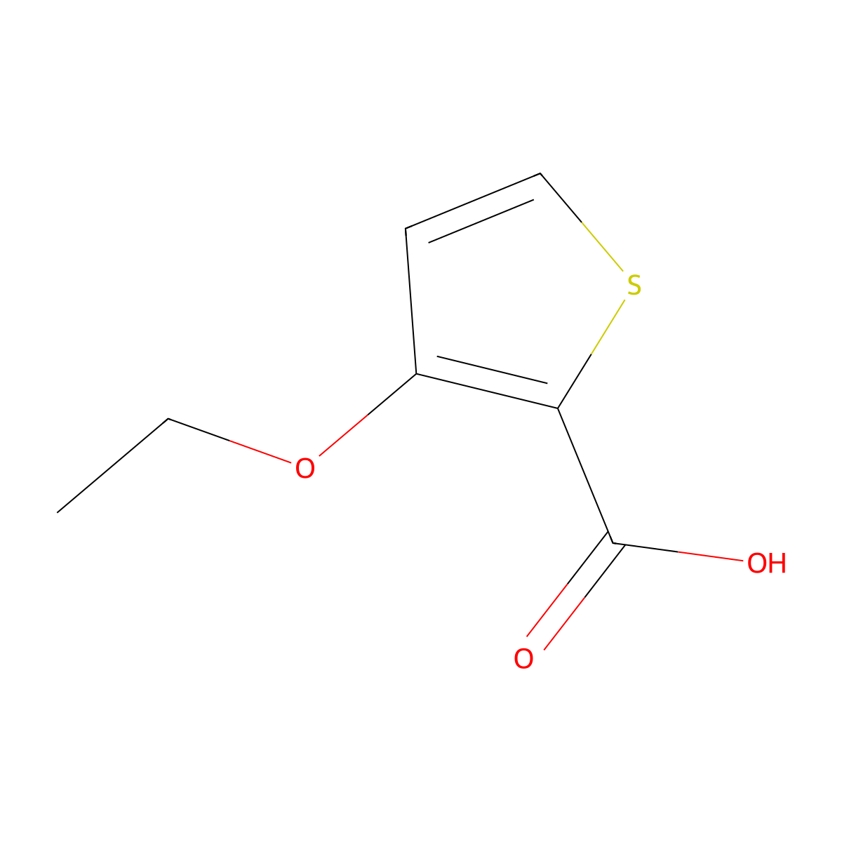 3-Ethoxythiophene-2-carboxylic acid molecular structure, CAS 139926-23-1