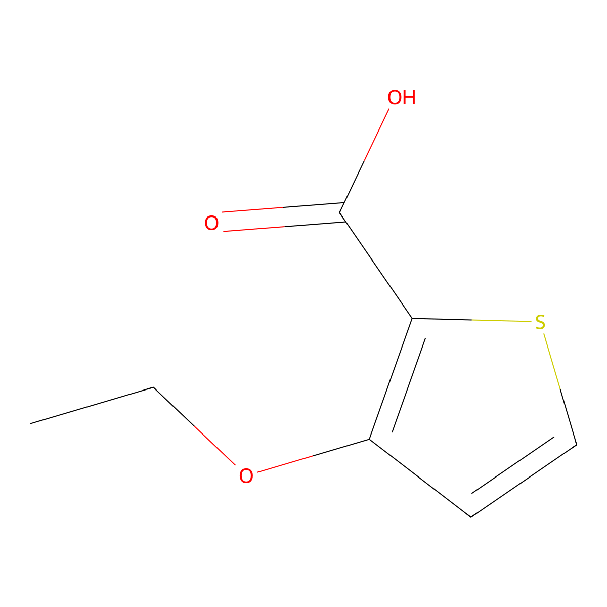 3-Ethoxythiophene-2-carboxylic acid molecular structure, CAS 139926-23-1
