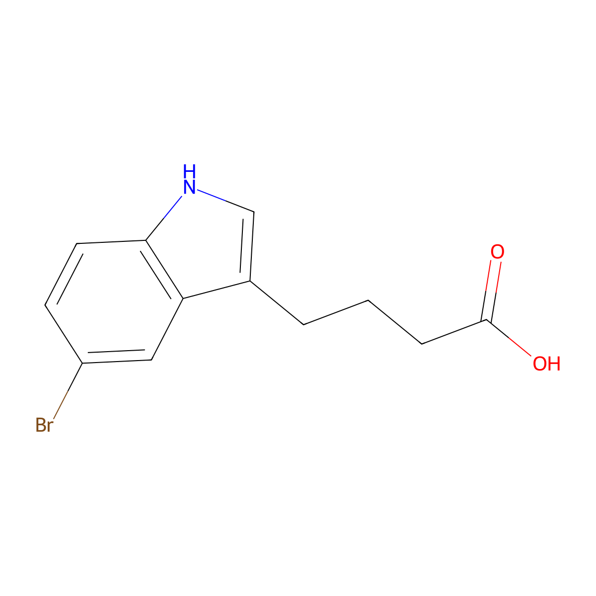 5-Bromo-1H-indole-3-butyric acid molecular structure, CAS 13993-31-2
