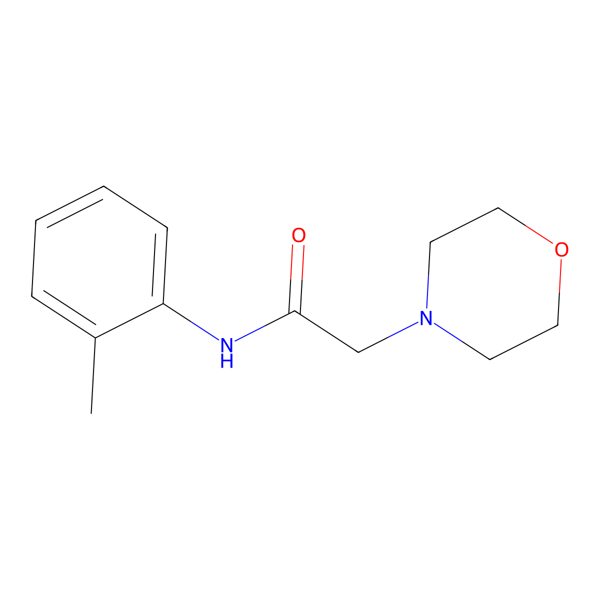 N-(2-methylphenyl)-2-morpholin-4-ylacetamide molecular structure, CAS 13993-43-6