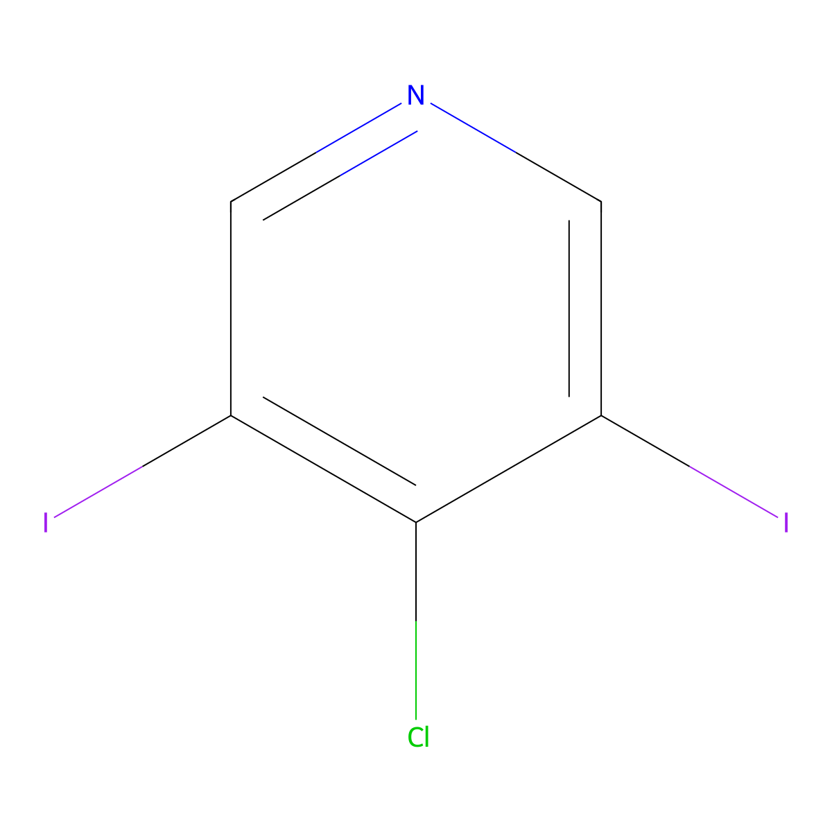 4-Chloro-3,5-diiodopyridine molecular structure, CAS 13993-58-3