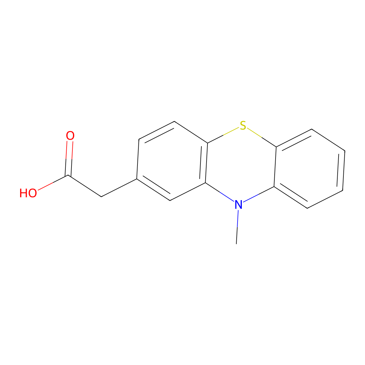 Metiazinic Acid molecular structure, CAS 13993-65-2