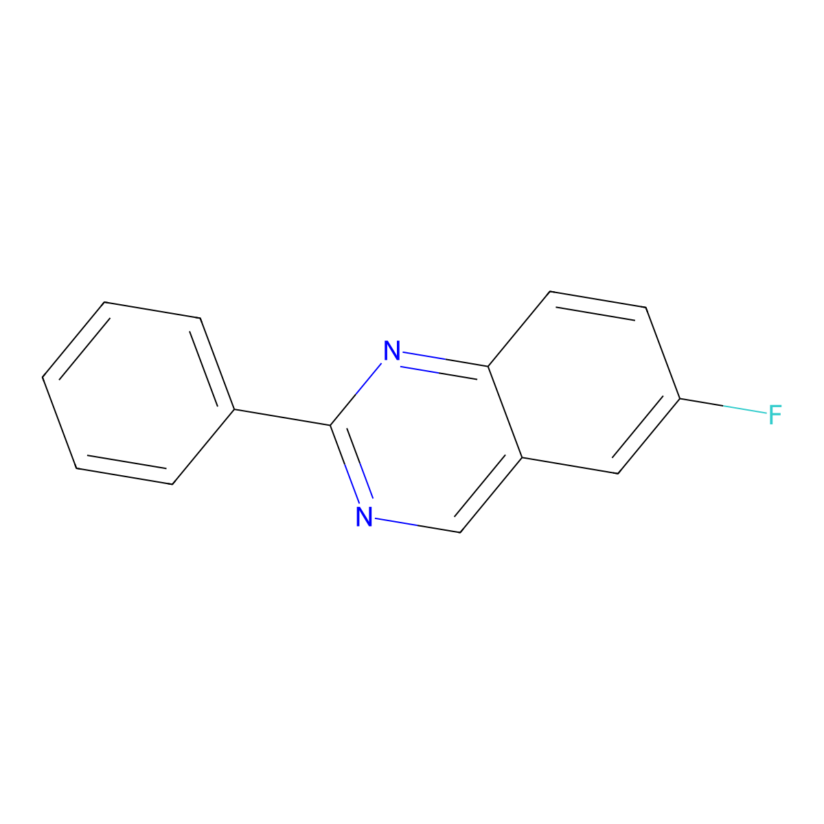 6-Fluoro-2-phenylquinazoline molecular structure, CAS 1399327-71-9