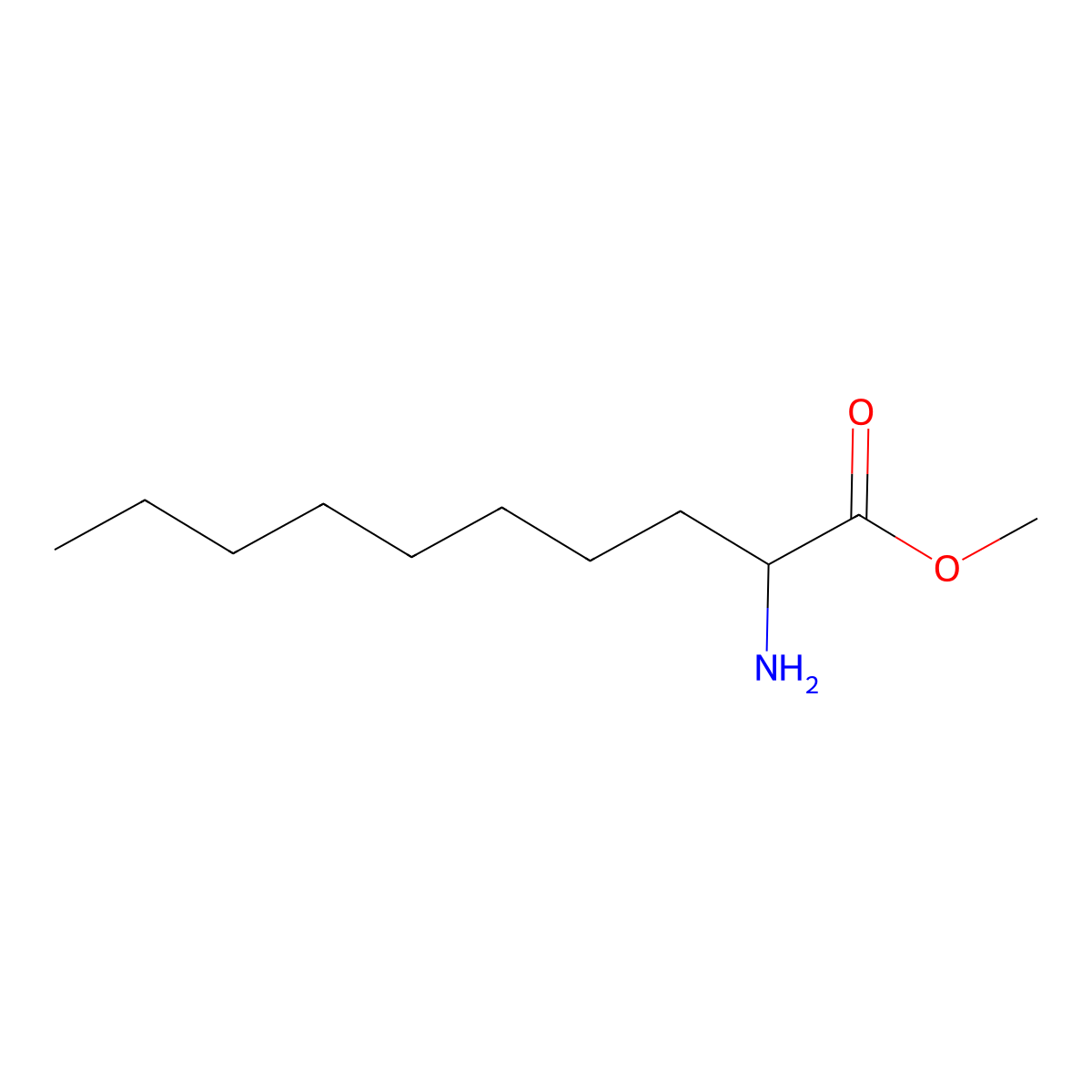 Methyl 2-Aminodecanoate molecular structure, CAS 139934-27-3