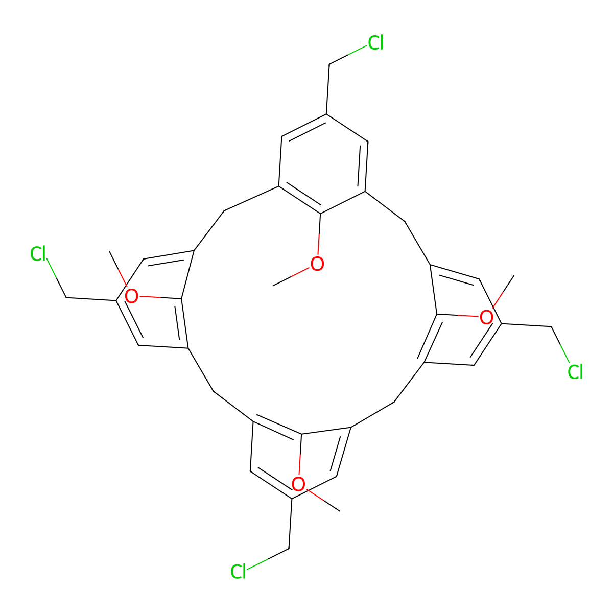p-Chloromethyl-methoxy-calix[4]arene molecular structure, CAS 139934-98-8