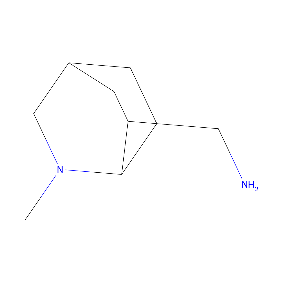 {2-Methyl-2-azabicyclo[2.2.2]octan-6-yl}methanamine molecular structure, CAS 1399350-75-4