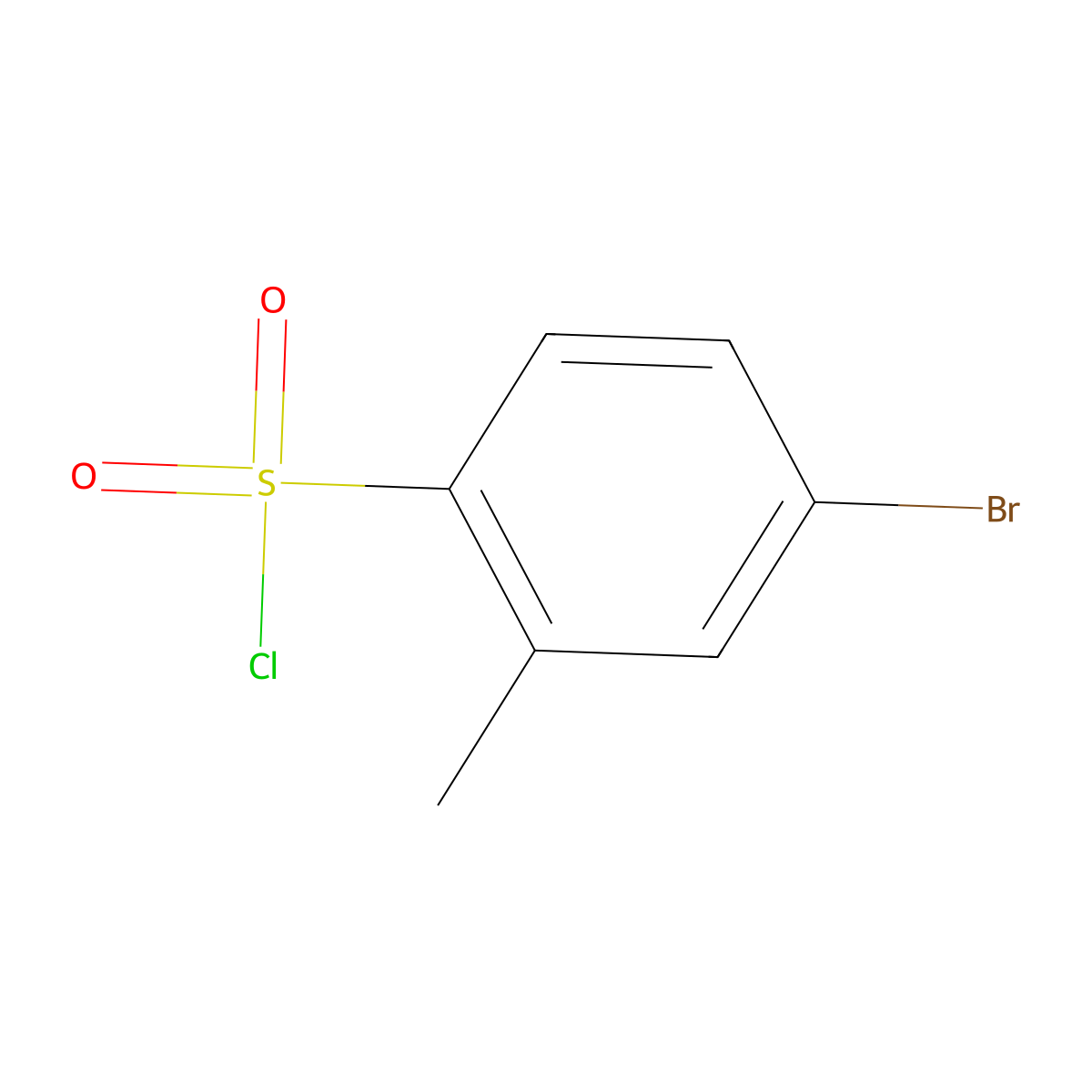4-Bromo-2-methylbenzenesulfonyl chloride molecular structure, CAS 139937-37-4