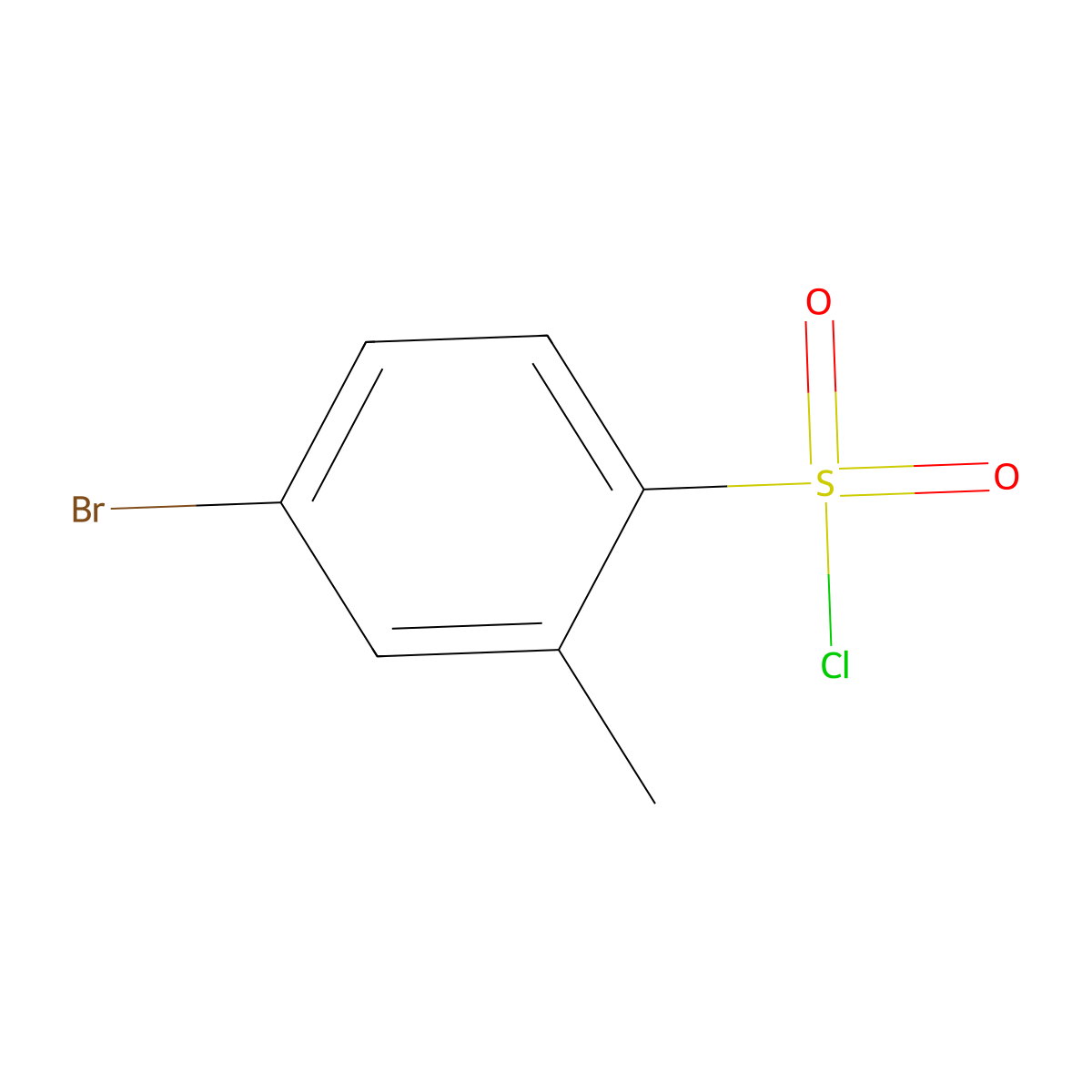 4-Bromo-2-methylbenzenesulfonyl chloride molecular structure, CAS 139937-37-4