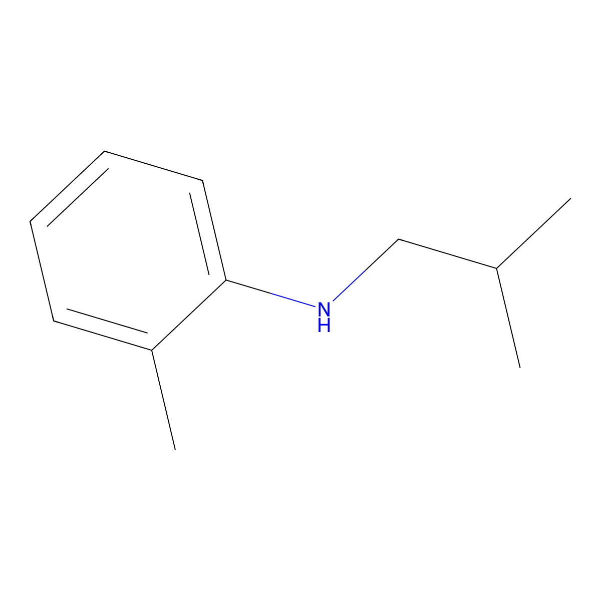 2-methyl-N-(2-methylpropyl)aniline molecular structure, CAS 139944-70-0