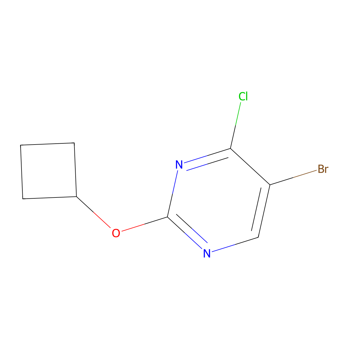 4-Chloro-5-bromo-2-(cyclobutoxy)pyrimidine molecular structure, CAS 1399479-85-6