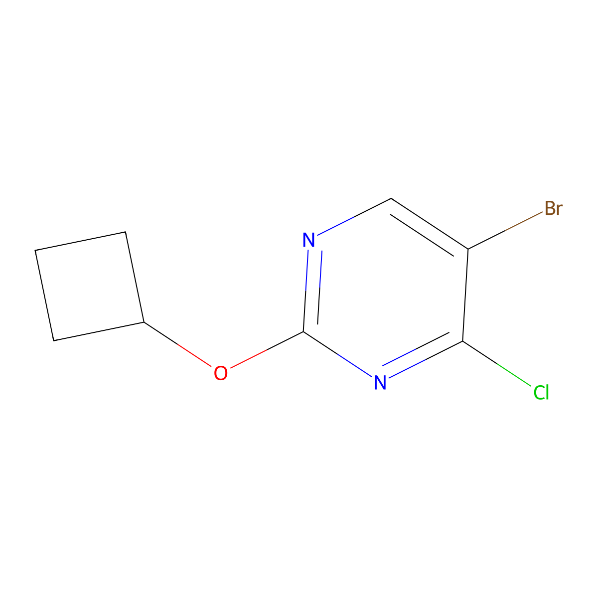 4-Chloro-5-bromo-2-(cyclobutoxy)pyrimidine molecular structure, CAS 1399479-85-6