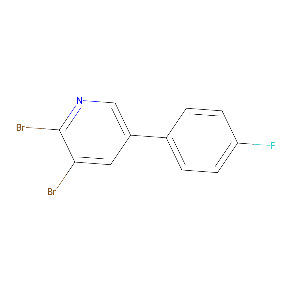 2,3-Dibromo-5-(4-fluorophenyl)pyridine molecular structure, CAS 1399480-30-8