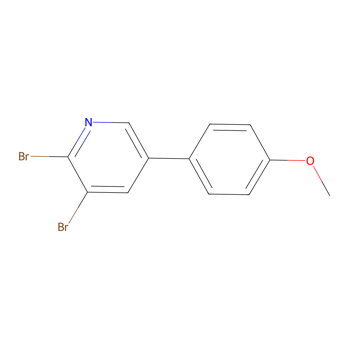 2,3-Dibromo-5-(4-methoxyphenyl)pyridine molecular structure, CAS 1399480-33-1