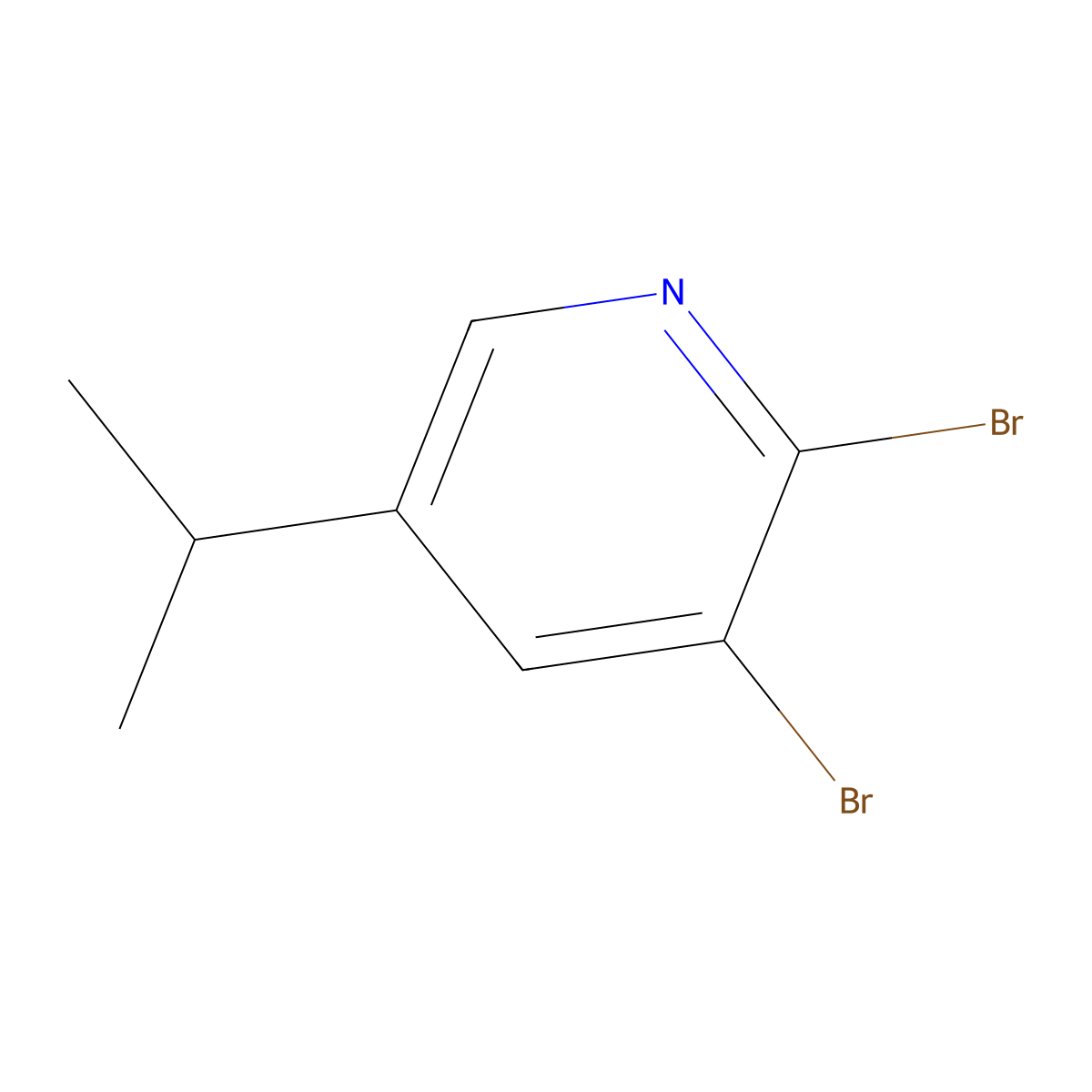 2,3-Dibromo-5-(iso-propyl)pyridine molecular structure, CAS 1399480-39-7