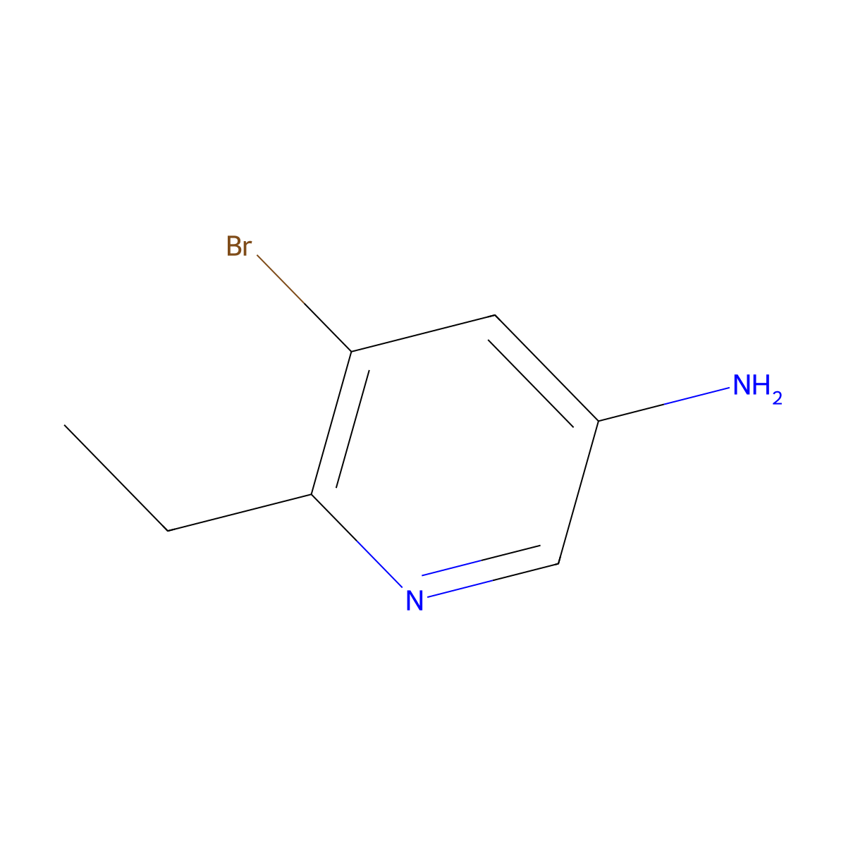 3-Amino-5-bromo-6-ethylpyridine molecular structure, CAS 1399480-50-2