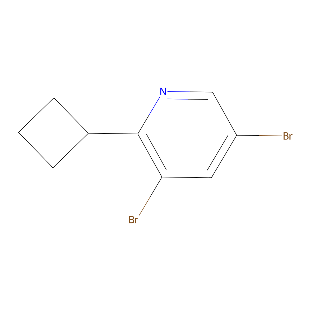 3,5-Dibromo-2-cyclobutylpyridine molecular structure, CAS 1399480-53-5
