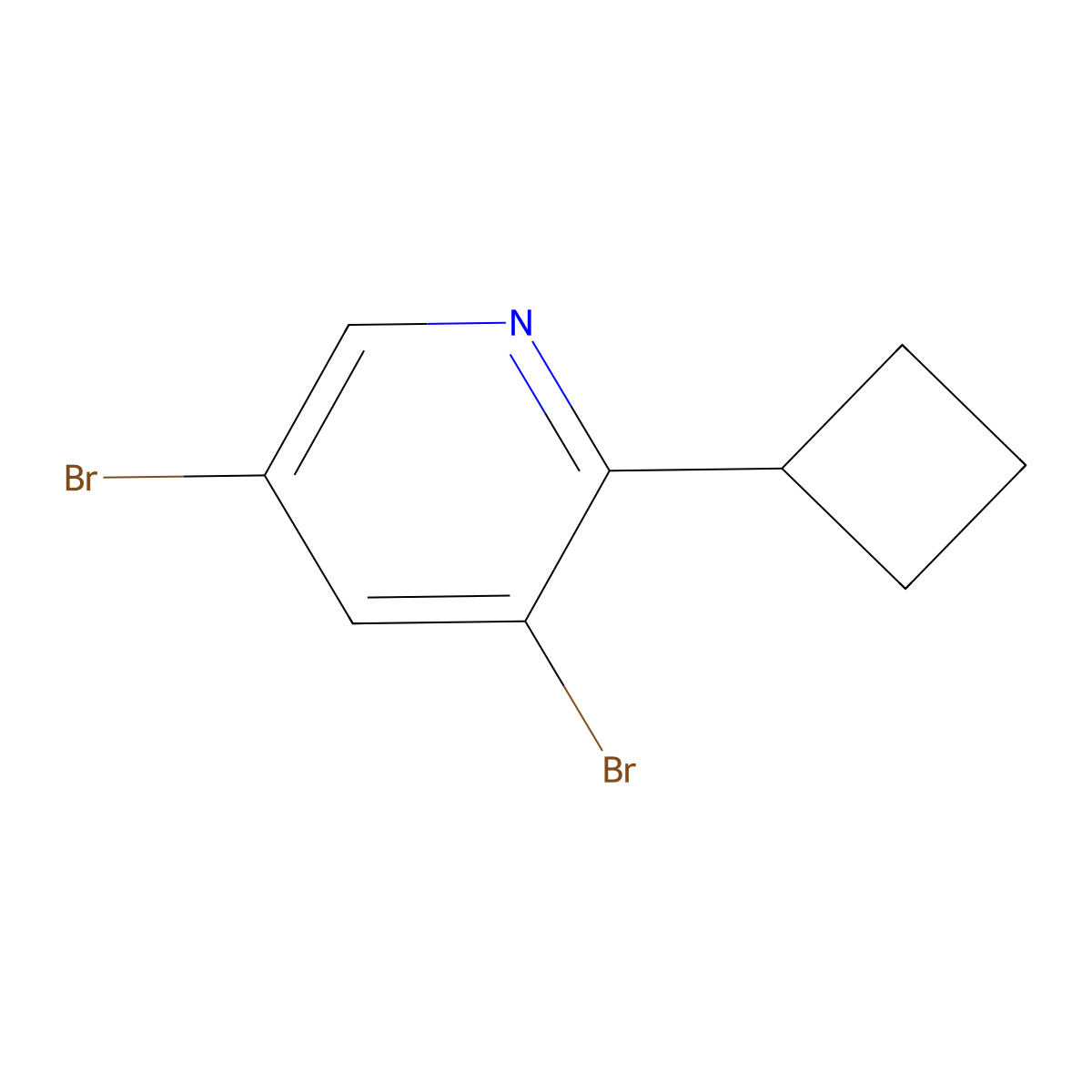 3,5-Dibromo-2-cyclobutylpyridine molecular structure, CAS 1399480-53-5