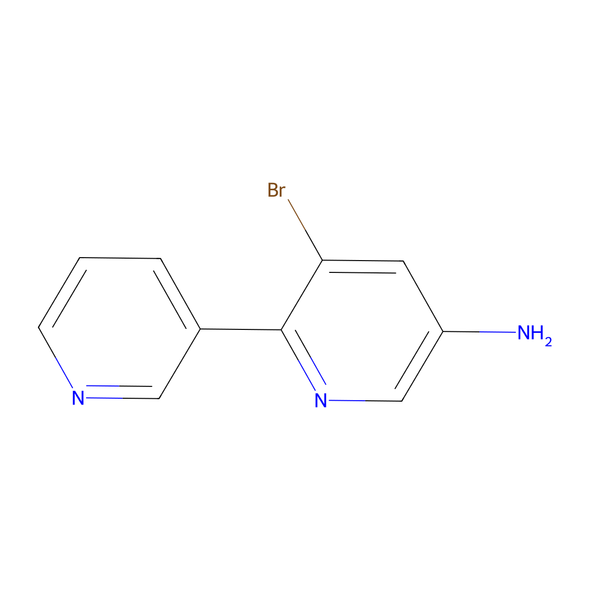 3-Amino-5-bromo-6-(3-pyridyl)pyridine molecular structure, CAS 1399480-84-2