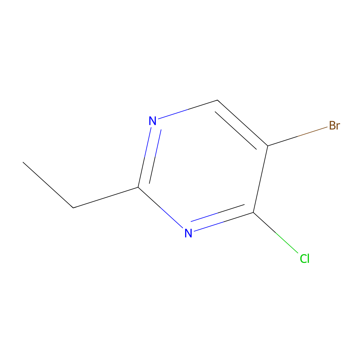4-Chloro-5-bromo-2-ethylpyrimidine molecular structure, CAS 1399480-91-1