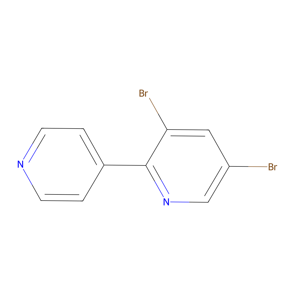 3,5-Dibromo-2,4'-bipyridine molecular structure, CAS 1399481-07-2