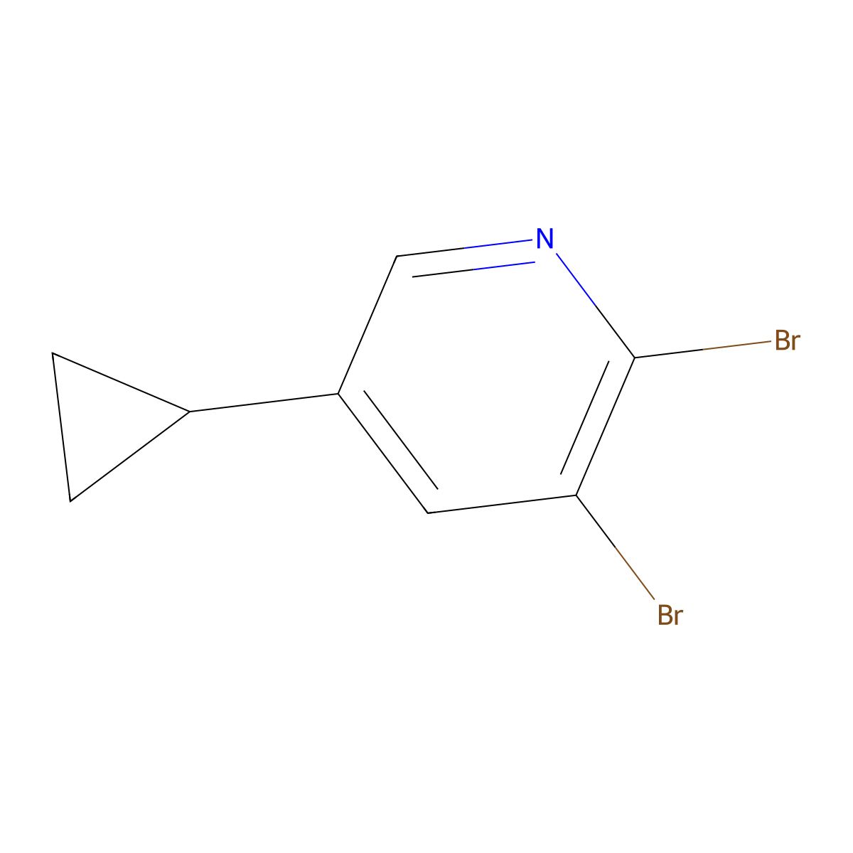2,3-Dibromo-5-(cyclopropyl)pyridine molecular structure, CAS 1399481-39-0