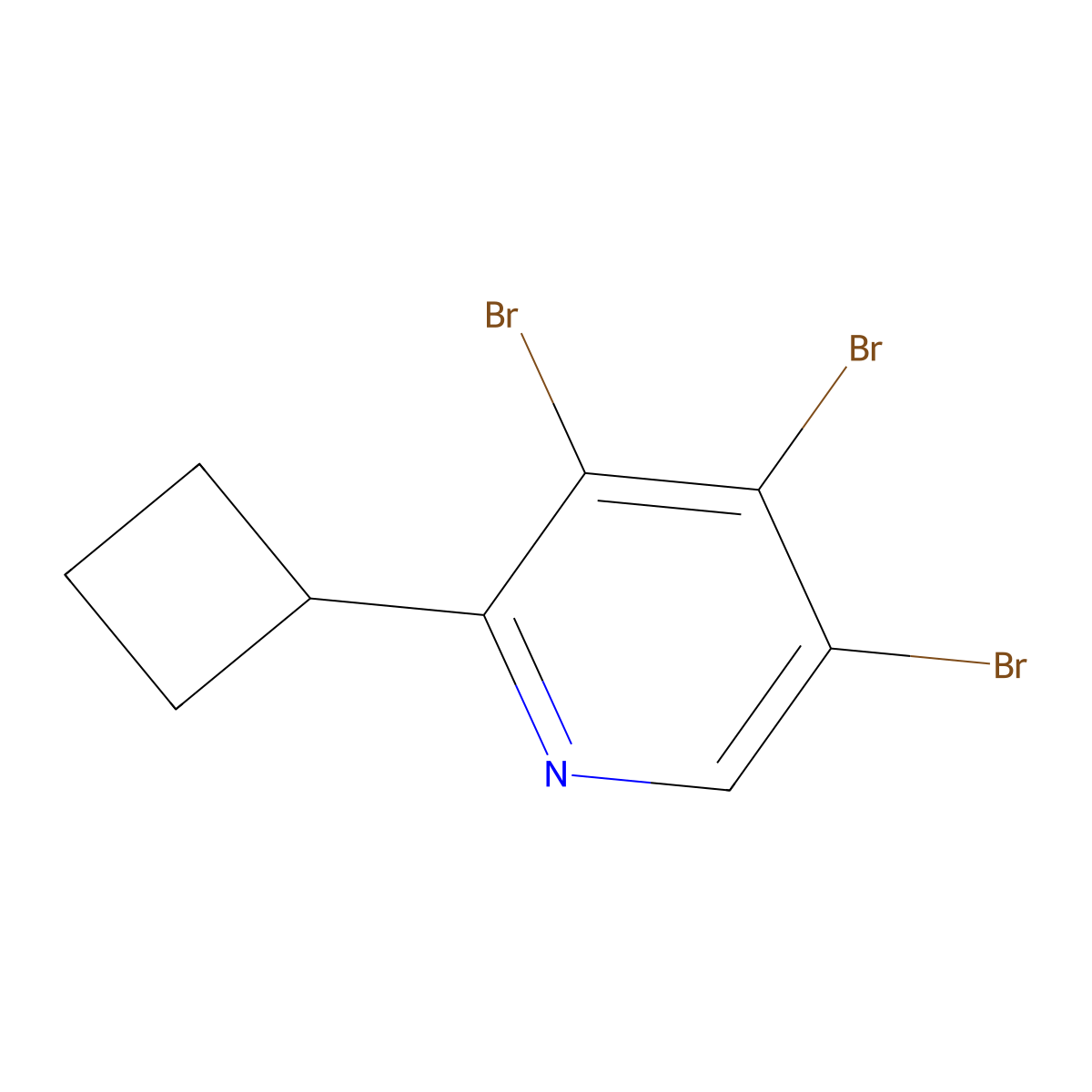 2-Cyclobutyl-3,4,5-tribromopyridine molecular structure, CAS 1399481-66-3