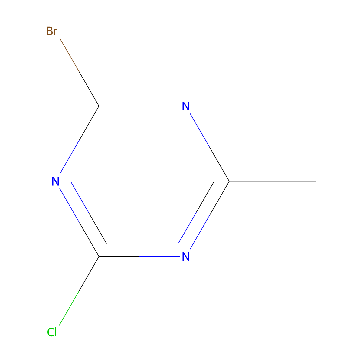 2-Chloro-4-bromo-6-methyl-1,3,5-triazine molecular structure, CAS 1399481-67-4