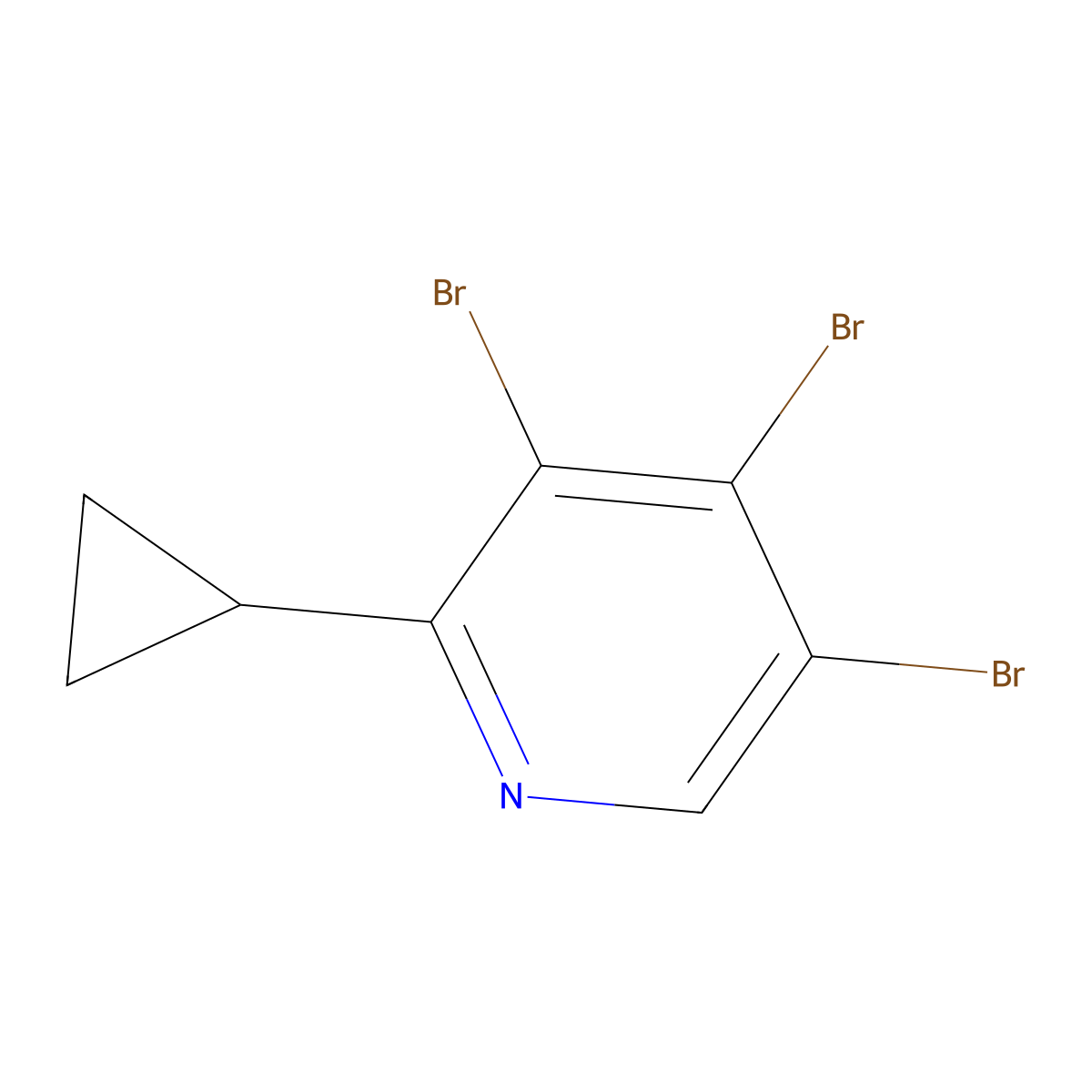 2-Cyclopropyl-3,4,5-tribromopyridine molecular structure, CAS 1399481-74-3