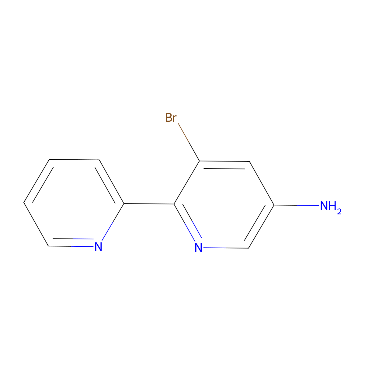 3-Amino-5-bromo-6-(2-pyridyl)pyridine molecular structure, CAS 1399481-75-4
