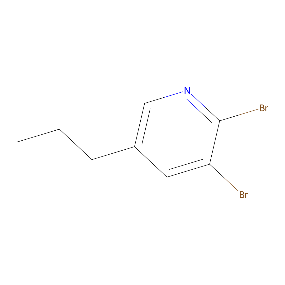 2,3-Dibromo-5-(n-propyl)pyridine molecular structure, CAS 1399481-79-8