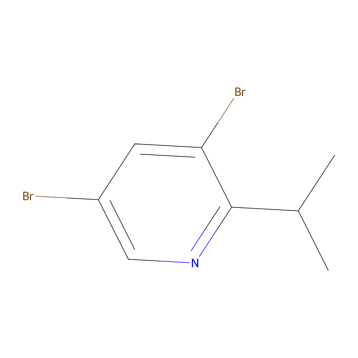 3,5-Dibromo-6-(iso-propyl)pyridine molecular structure, CAS 1399481-80-1