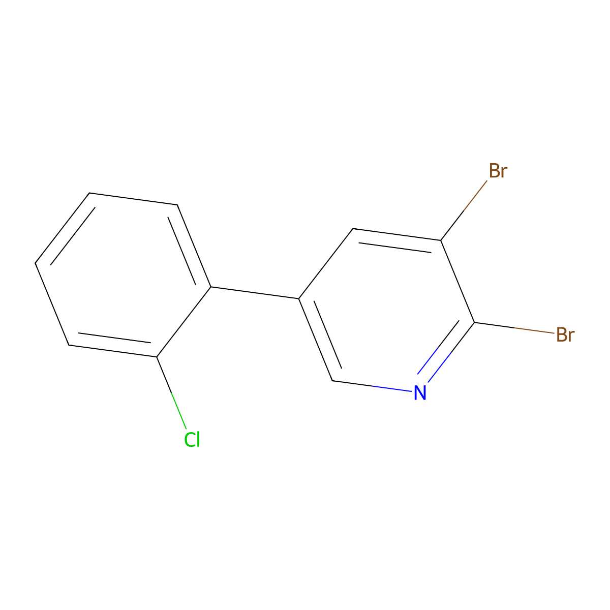 2,3-Dibromo-5-(2-chlorophenyl)pyridine molecular structure, CAS 1399481-83-4