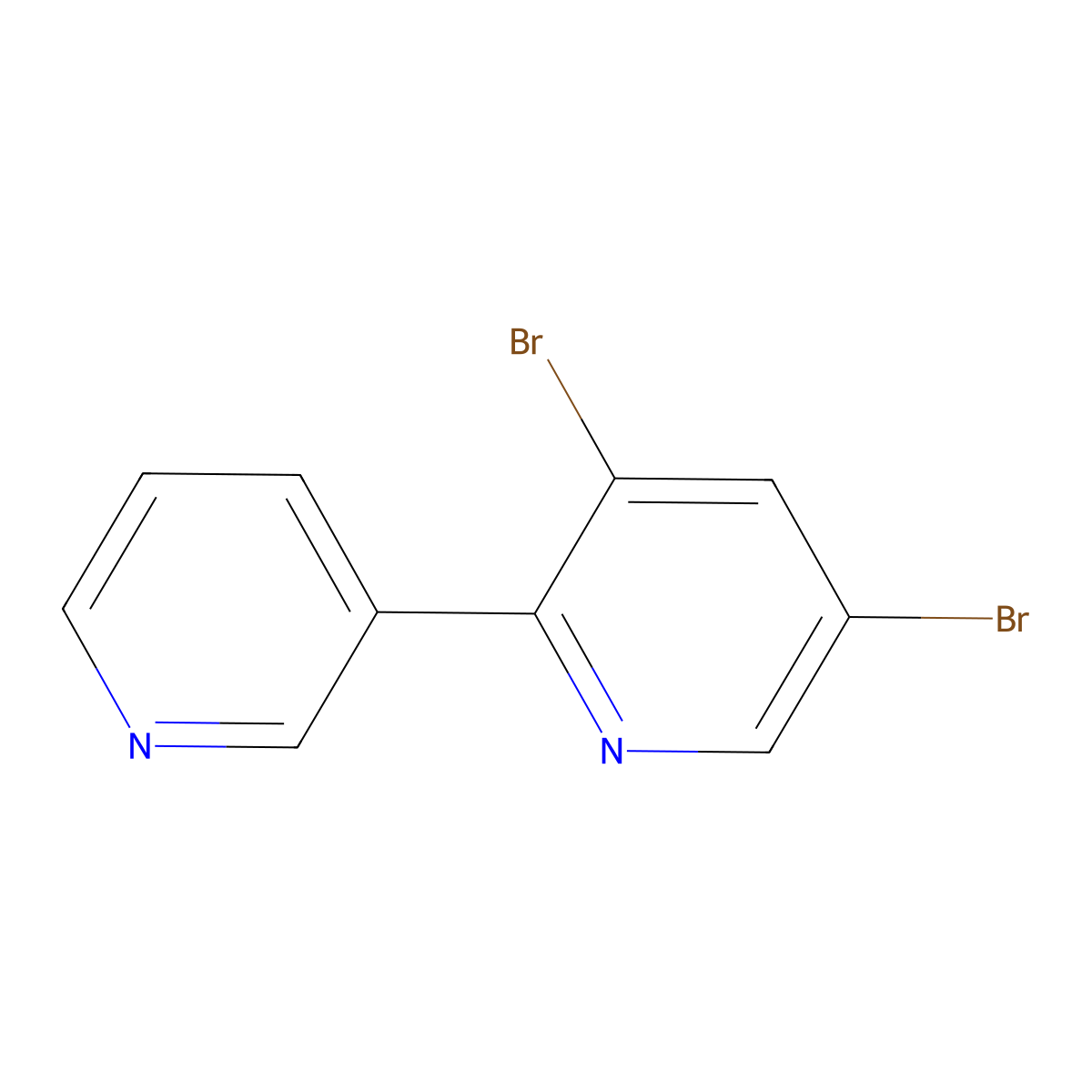 3,5-Dibromo-2-(3-pyridyl)pyridine molecular structure, CAS 1399481-93-6