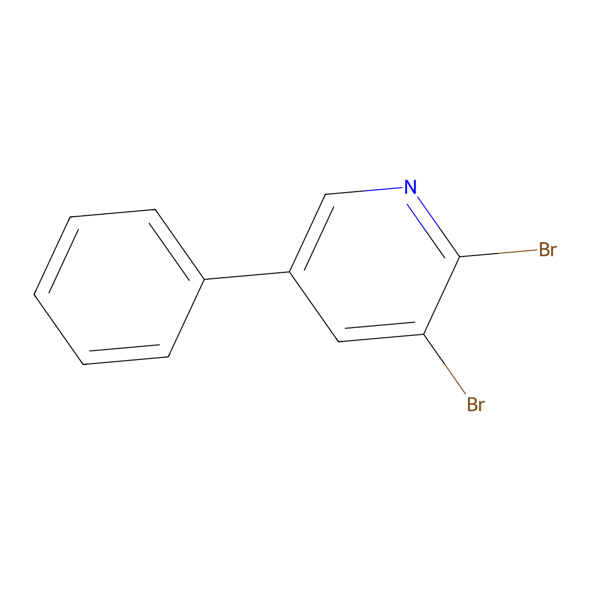 2,3-Dibromo-5-phenylpyridine molecular structure, CAS 1399482-21-3
