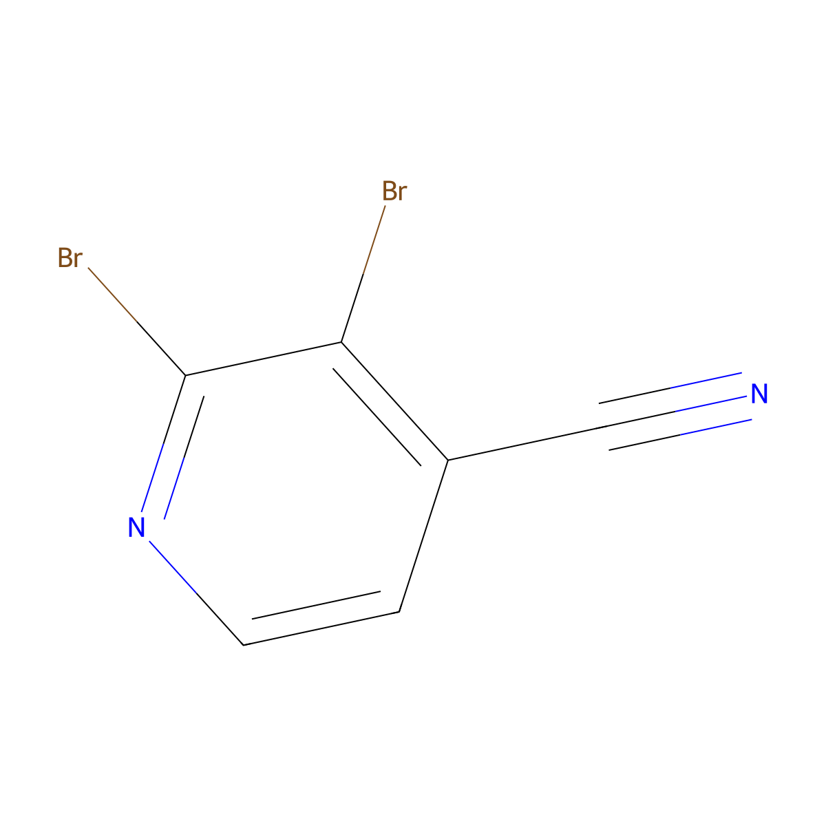2,3-Dibromoisonicotinonitrile molecular structure, CAS 1399482-25-7