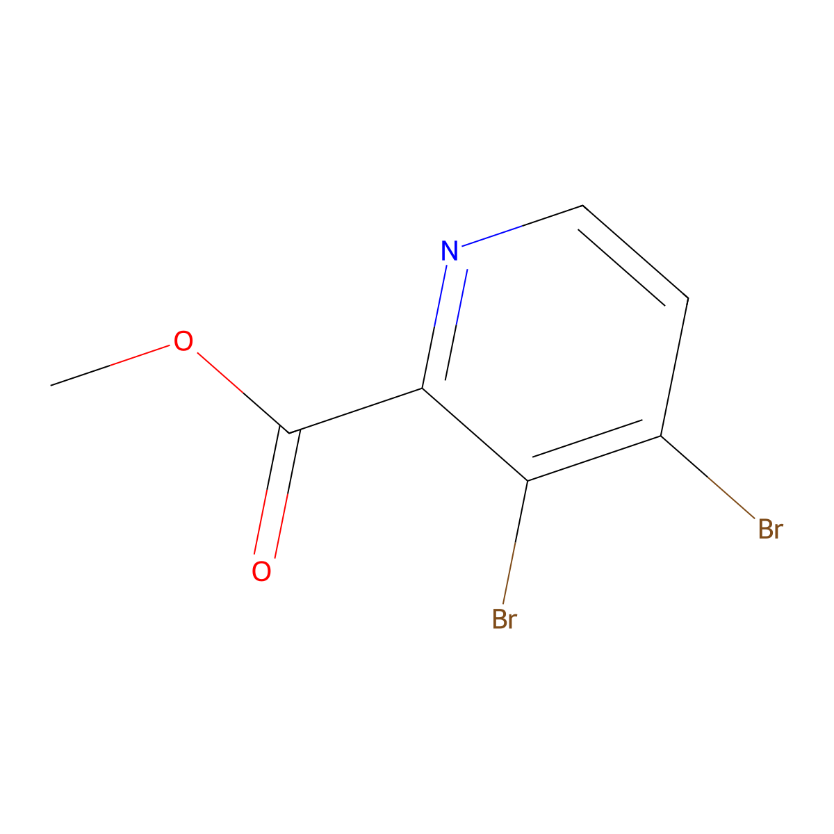Methyl 3,4-dibromopyridine-2-carboxylate molecular structure, CAS 1399482-29-1