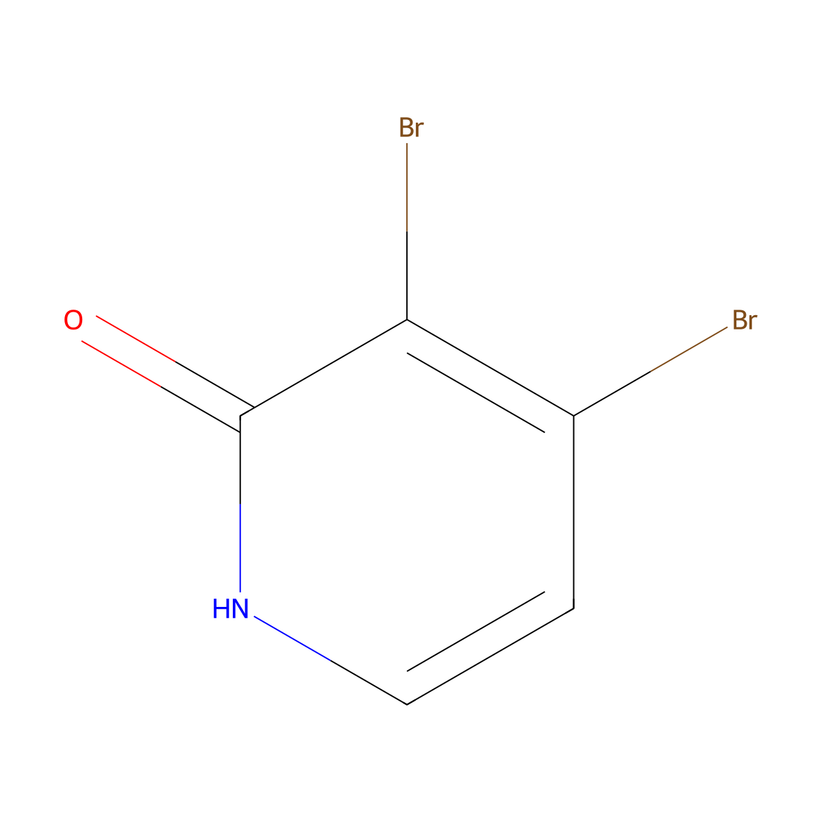 3,4-Dibromopyridin-2(1H)-one molecular structure, CAS 1399482-35-9