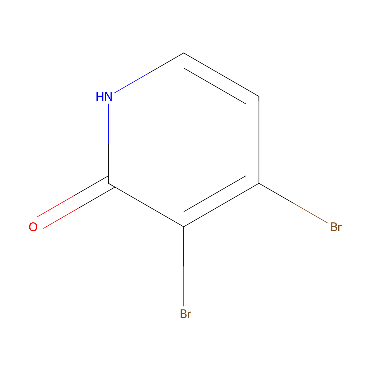 3,4-Dibromopyridin-2(1H)-one molecular structure, CAS 1399482-35-9