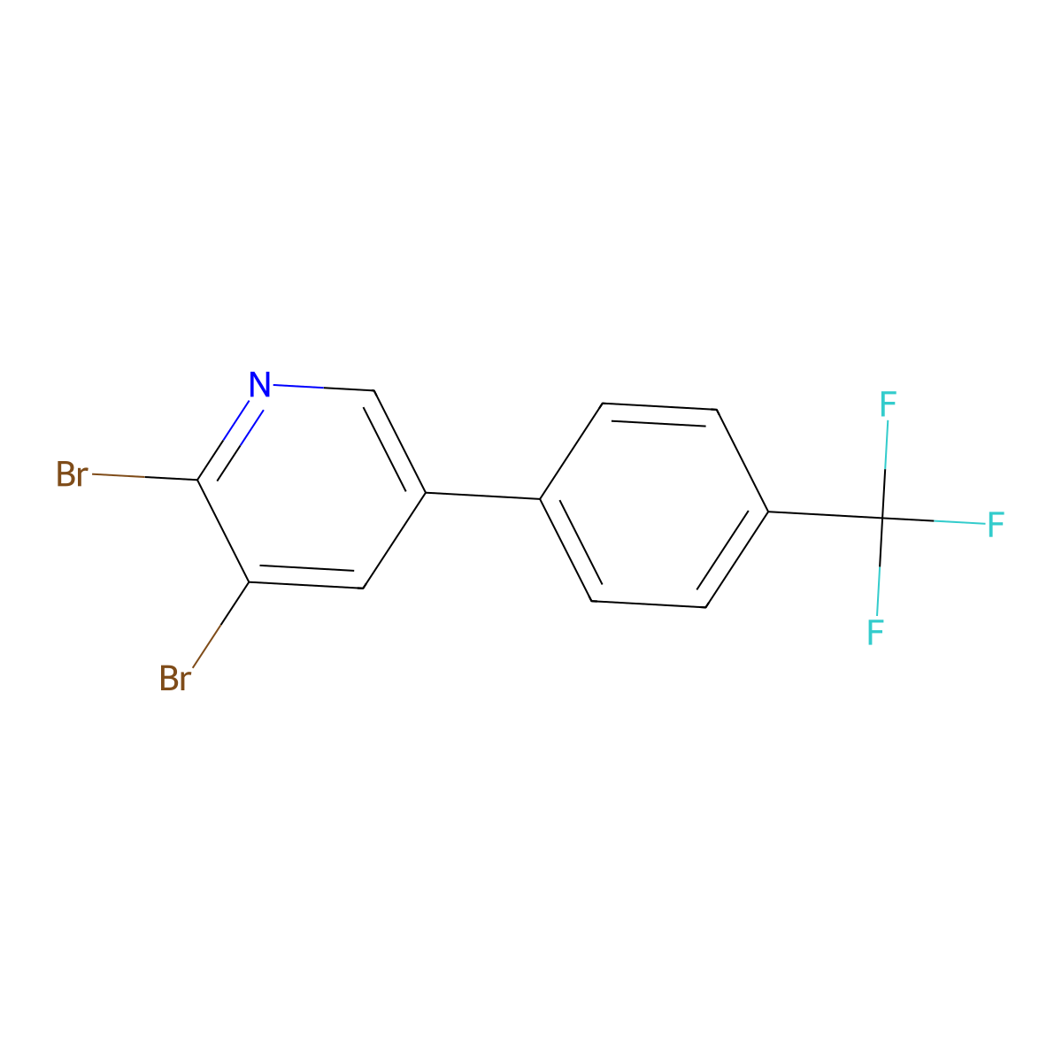 2,3-Dibromo-5-(4-trifluoromethylphenyl)pyridine molecular structure, CAS 1399482-45-1
