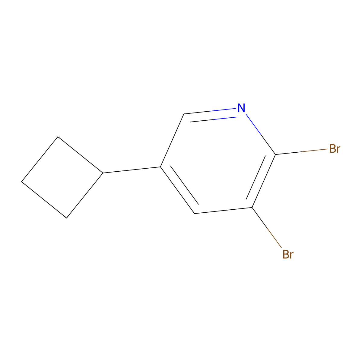 2,3-Dibromo-5-cyclobutylpyridine molecular structure, CAS 1399482-47-3