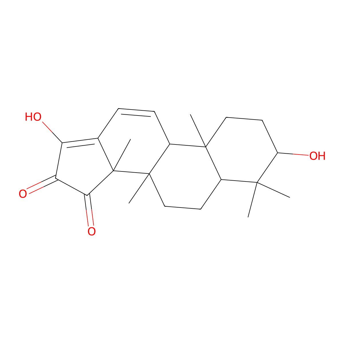 (3beta,5alpha)-3,17-Dihydroxy-4,4,8,14-tetramethyl-18-norandrosta-11,13(17)-diene-15,16-dione molecular structure, CAS 139954-00-0