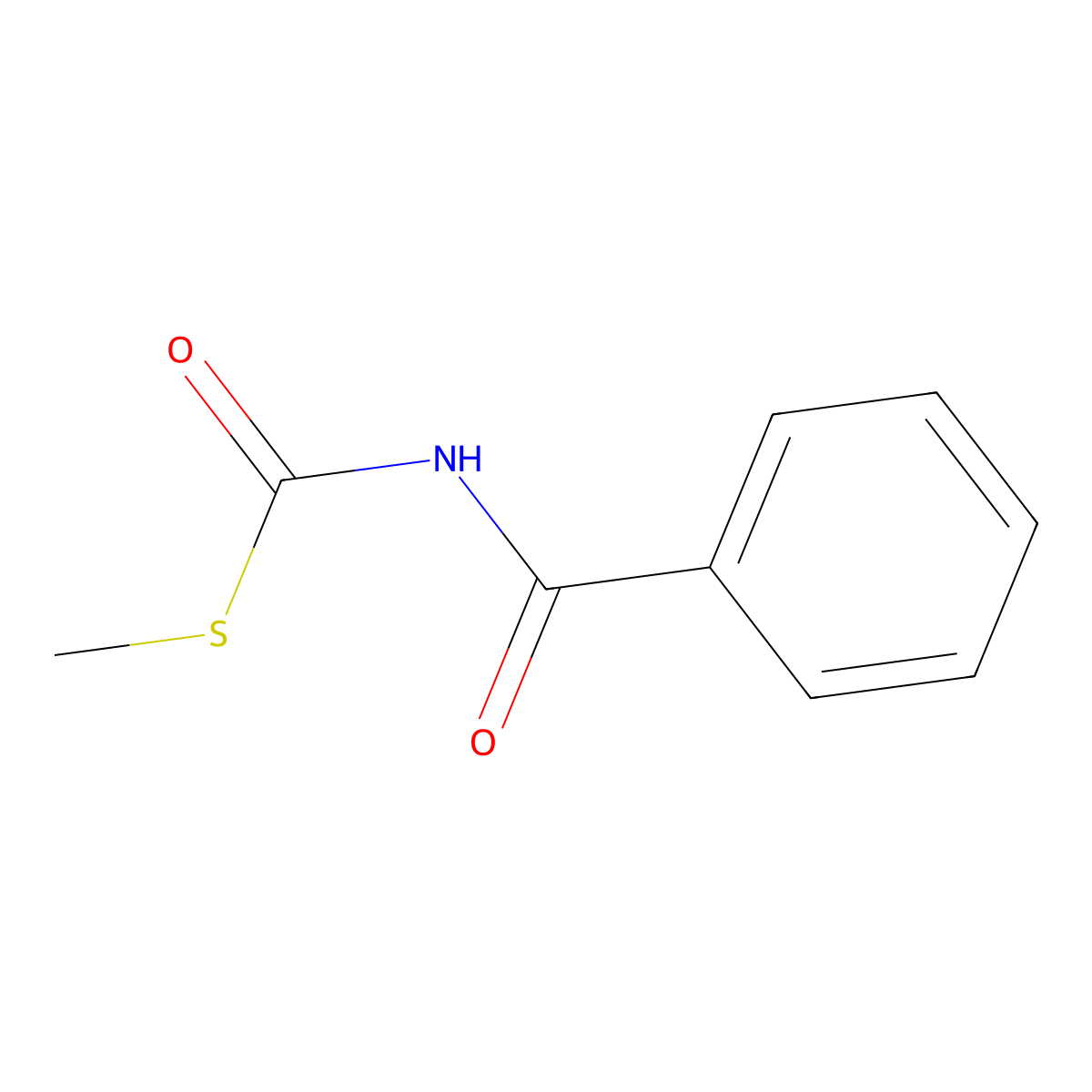benzamido-methanethioic acid S-methyl ester molecular structure, CAS 13996-86-6