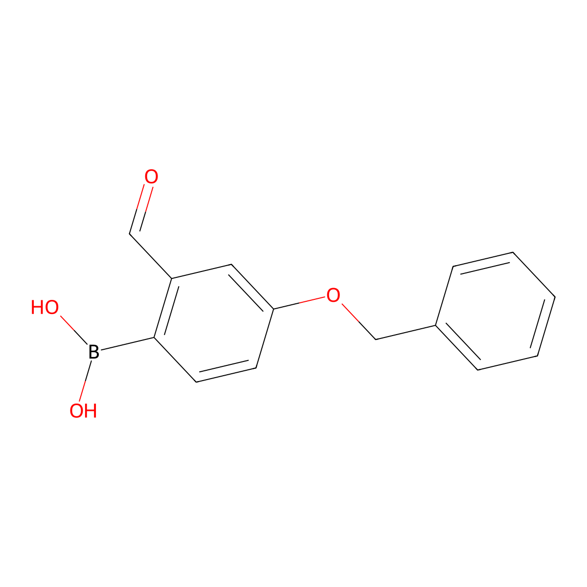 4-Benzyloxy-2-formylphenylboronic Acid (contains varying amounts of Anhydride) molecular structure, CAS 139962-97-3