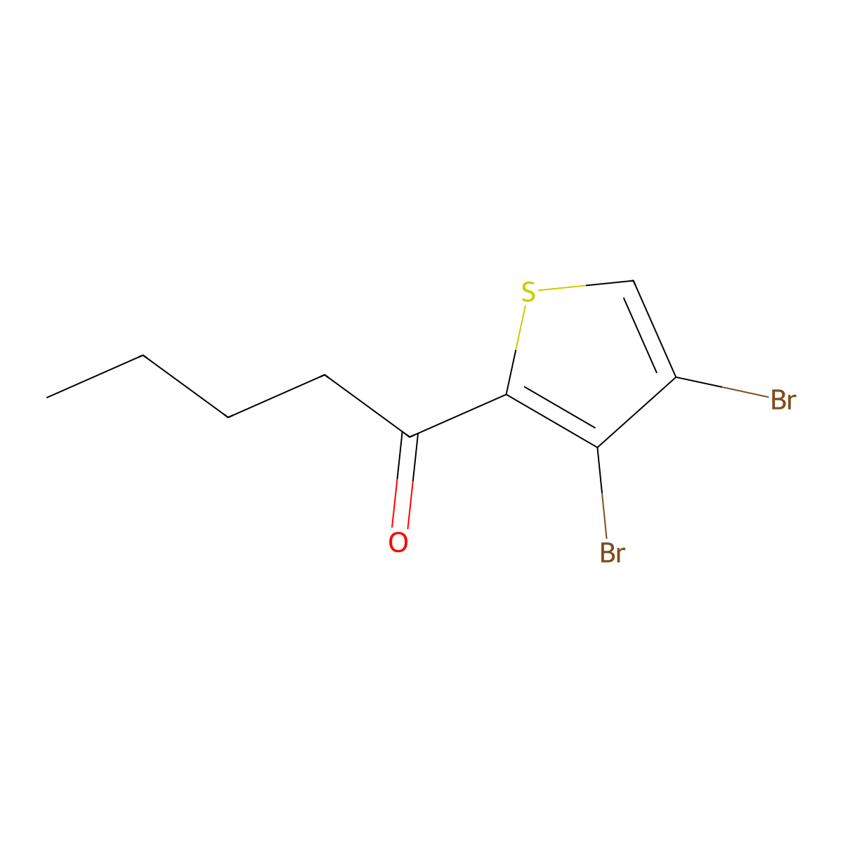 1-(3,4-Dibromothiophen-2-yl)pentan-1-one molecular structure, CAS 1399652-73-3