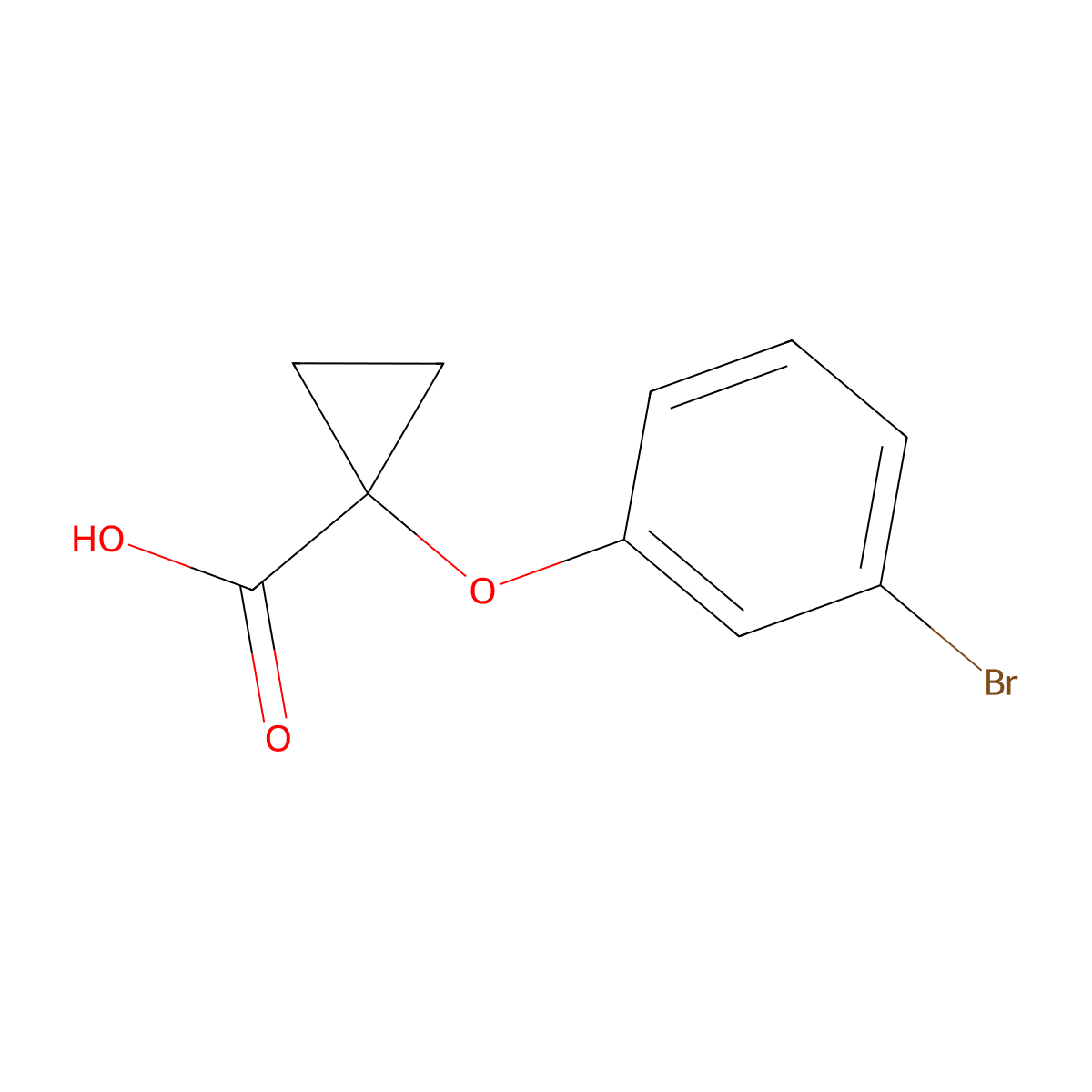 1-(3-Bromophenoxy)cyclopropane-1-carboxylic acid molecular structure, CAS 1399654-00-2